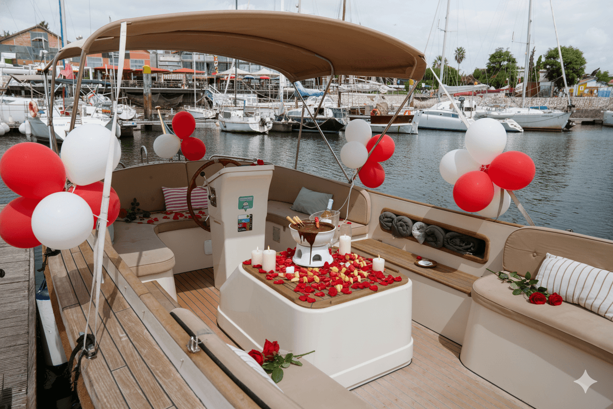 ❤️Romantic Sunset Pizza – Sparkling Wine & Chocolate Fondue - Photo 1