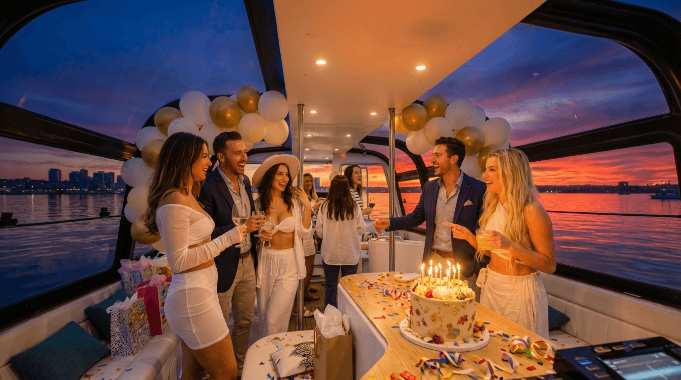 🎈Lisbon Birthday Party Sunset Cruise – Luxury Boat, Cake & Open Bar - Photo 2